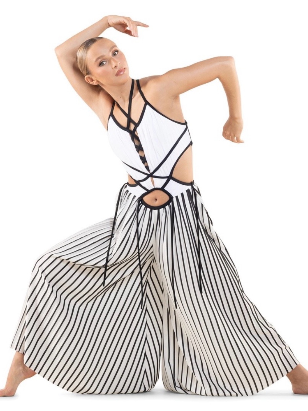 Revolution Striped Strappy Contemporary Dance Costume